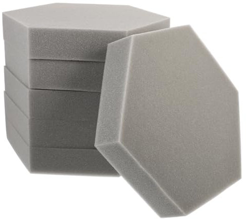 FUNOMOCYA 6St Schallabsorbierende Baumwolle akustikschaumstoff acoustic foam akkustikpanel Hexagon Schallabsorbierende Platte Akustikpaneel akustisches Kissen akustisches Pad Schwamm Grey