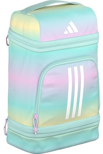 adidas 984410 Excelerator Lunchtasche für Damen und Herren, Lebensmittelbehälterbox, Polyester, Farbverlauf Flash Aqua/Weiß