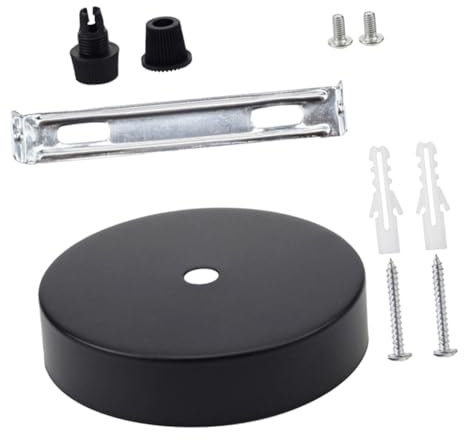 ANDRESLAD 1satz Canopy Kit Für Pendelleuchten Schwarz Runde Deckenrosette Installieren Für Diy-projekte Und Lichtinstallationen