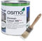 Osmo Einmal-lasur HS Plus Eiche hell 9206 transparent 0,75l Dose + Flächenstreicher Pinsel von Pfahler
