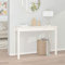 Homgoday Table console blanche 110 x 40 x 75 cm en bois massif de pin, table de salon moderne, table de salon pour bureau chambre à coucher