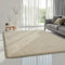 the carpet Soft Shaggy Flauschiger Hochflor Teppich, Wohnzimmer, Kinderzimmer, Anti-Rutsch Unterseite, kuschelig weich und super Soft, Beige, 80 x 150 cm