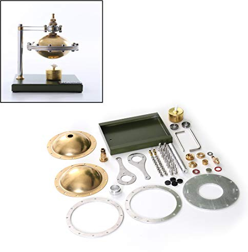 BuildCubes Dampfmaschine Motor Bausatz, Metall Motor Modellbausatz mit Kupferkessel und Alkohollampe, DIY Montage UFO Spin Suspension Dampfmaschine Externer Verbrennungsmotor Geschenk