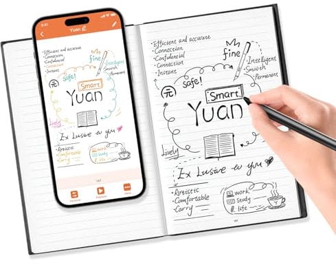 Yuan Smart Writing Set, Smart Notebook mit Smart Pen, Digitales Notizbuch, mit APP können Sie Etiketten hinzufügen und teilen