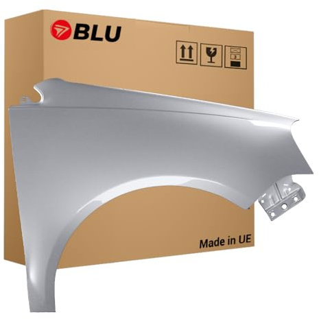 BLU Kotflügel Passend für Volkswagen Polo 9N3 IV 4 LIFT LA7W Rechts Silber | 2005-2009 | Vorderseite Vorne | Lackiert | Einbaufertig