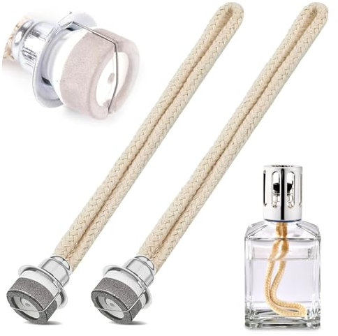 2 Stück Docht für Öllampen, Duftlampe Docht mit Katalytischem Brenner, Docht für Lampe Berger, Lampen Ersatzbrenner Zubehör für Raumluft Verbessern Aromatherapie