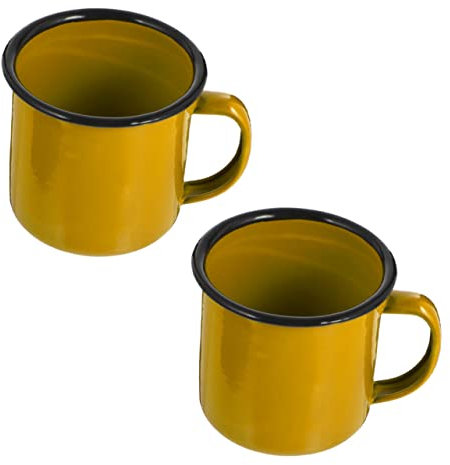 VALICLUD 2Pezzi Tazze Latte Vintage Inossidabile da Tazze Multifunzionali per Bevande Calde Design Retro Capacità e Ufficio