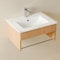 NUESTRA VIDA Mueble Baño con Lavabo Encastrado, Conjunto de Mueble de Baño 60cm con Toallero, Aglomerado, Mueble MONTADO Moderno, Medidas: 61x45,5x31,3 cm, Sin Grifo (Color Roble)