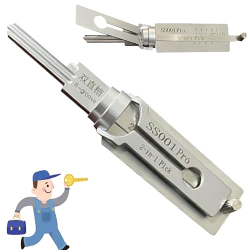 Lock Picking kit,2 in 1 Lock Pick,Door Locks Opener Pick,2 in 1 Locks Picking and de-Coder Tool,Car Door Opener Locksmith Tools, Car Key Reader-SS001 PRO 1PCS