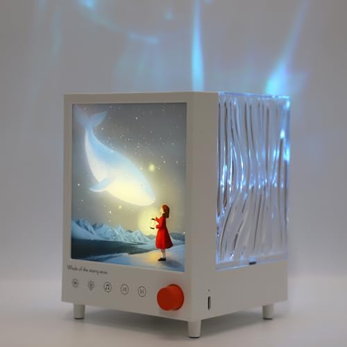 Aramox Projecteur de Veilleuse à Bruit Blanc 3 en 1, Haut-parleur Bluetooth V5.3 de Machine ABS + PC 200Hz-20KHz