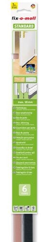 Fix-O-Moll Türdichtung Standard mit Bürste 1 m x 46 mm selbstklebend transparent, 3565341