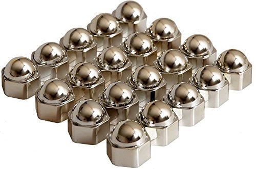 HP-Autozubehör 82912 Radmuttern-Kappen Rallye Caps 20 Stück Chrom 19 mm