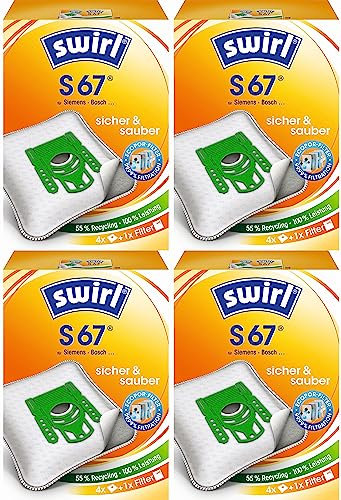 16 Swirl S 67 Staubsaugerbeutel + 4 Microfilter