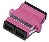 DIGITUS Coupleur Fibre Optique - SC/SC - OM4 - multimode - Fibre Optique - Technique de réseau - Couleur Violet