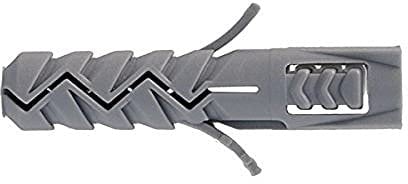 Molly M21206-XJ Chevilles nylon Ø 12 x 60 mm, Gris, Set de 6 Pièces