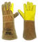 Animal Handhabung Handschuhe Gauntlet Leder kevlkar Hunde, Katzen, und Reptilien