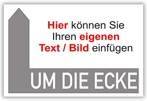 SCHILDER HIMMEL anpassbares Wegweiser Restaurant Schild A4 Alu-Verbund mit Schrauben, Eingang links Ecke Nr 906 eigener Text/Bild verschiedene Größen/Materialien