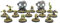 War World Gaming Gutrot Greenskins 14-Part Full Team- 28mm Scale Fantasy Football Miniature Mini Figure Goblin for Blood Bowl, Paintable Collectible, Painting