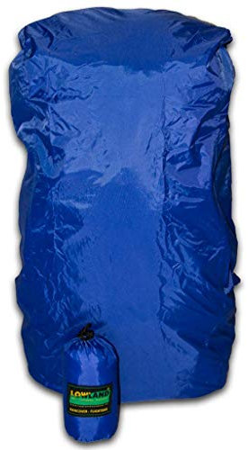 LOWLAND OUTDOOR Unisex-Adult Regen-und Transporthülle für Rucksäcke, Blau, bis 85 Liter