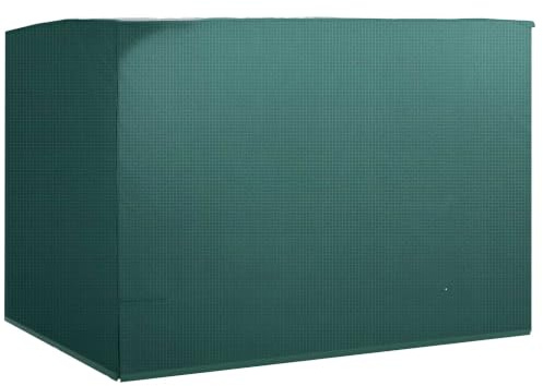 Outsunny Hollywoodschaukel Abdeckung 3 Sitzer 215 x 155 x 150 cm Dunkelgrün | Wasserdicht, Winterfest Schutzhülle für Gartenschaukel, Winddicht UV-Beständig Abdeckplane für Gartenmöbel, Hängesessel