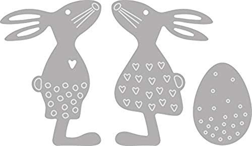 Rayher 50149000 Stanzschablonen Set: Osterfreunde, Metall, Stahl, Farblos, 2,5-4,5cm x 2,8-3,1cm