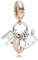 FGT Rose Gold Family Dangle Charm fits Pandora Moments Bracelets Sterling Silver Heart Letter Pendant Gift Mum Women Granddaughter Daughter Girls Birthday Mothers Day