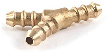 CPUK 3 WAY Y PIECE FULHAM NOZZLE GAS PIPE CONNECTOR FOR 8mm BORE ORANGE LPG LP PROPANE HOSE
