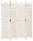 vidaXL Cloison de séparation 4 Panneaux Blanc 160x165 cm Bois manguier