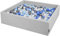 KiddyMoon Piscina De Bolas 120X30cm/300 Bolas El Cuadrado Grande para Ninos,Hecha En La UE, Gris Claro: Perla/Azul/Azulclr/Transparente/Plata