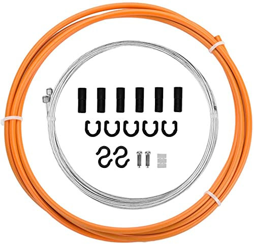 Chooee Universal Fahrrad Schaltzug Gehäuse Set für Shimano Sram Umwerfer Orange