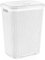 Rattan Design Plastic Laundry Hamper Storage Basket 55L With Lid (White)