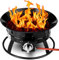 MaxxGarden Brasero extérieur - feu à gaz avec pierres de lave | Ø 48 cm - 12 kW | foyer extérieur à gaz, foyer camping, foyer jardin, foyer extérieur à gaz | foyer pour jardin, terrasse, camping