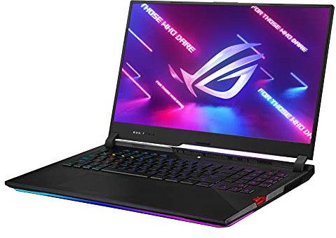 ASUS ROG Strix Scar 17 (2021) Gaming Laptop, 17.3'' 360Hz IPS FHD, NVIDIA GeForce RTX 3080, AMD Ryzen 9 5900HX, 16GB DDR4, 1TB SSD, Per-Key RGB Keyboard, Windows 10 Pro, G733QSA-PB96, Black