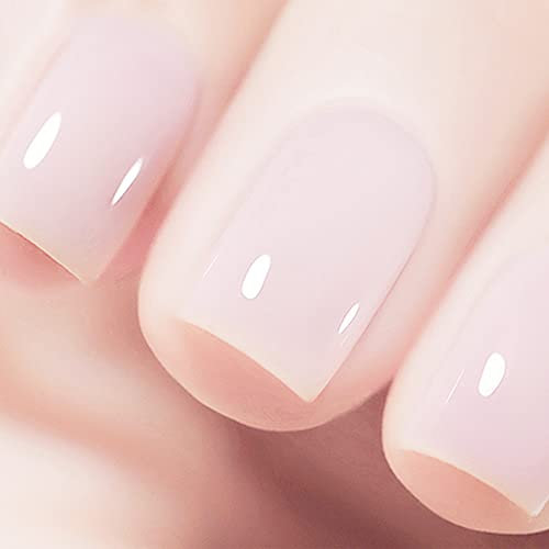 Vishine 15ml Gelatina di Cristallo Puro Rosa Smalto per Unghie in Gel Trasparente Traslucido Soak Off UV LED Colore Chiaro Manicure Fai da Te Salone