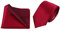 PB Pietro Baldini Krawatten Set für Herren aus Mikrofaser - Krawatte Einstecktuch Set Elegant und Schmal - Handgefertigt in Italien - 150 x 7 cm -bordeaux