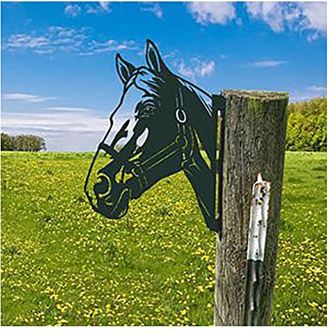 CCWORAN Metall Pferd Garten Ornamente für Zäune Dekorationen Outdoor Home Pferd Tiere Garten Dekor Skulpturen Rost Gusseisen Silhouetten Baum Hof Wandkunst Geschenk Pferd