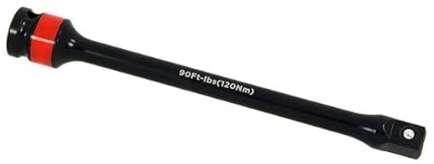 Neilsen CT5052 Torque Limiting Extension Bar - Torque Rating:120Nm 90ft/lb | 1/2in Drive | Length: 8in/200mm | Ideal for Use with Air and Cordless Impact Guns