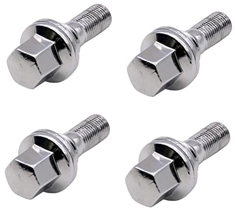 4PCS auto ruota bulloni rondella sede piatta compatibile per Peugeot 1007 206 207 307 308 406 Citroen C5 C4L 540567 5405.67 placcatura M12*1.25 mm