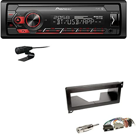 Pioneer MVH-S320BT 1-DIN Bluetooth Autoradio USB FLAC Spotify mit Einbauset passend für Chrysler Voyager 1996-2000 schwarz