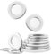 Qrity Lot de 20 Rondelle Plate, 5mm x 10mm, Rondelle d'étanchéité Circulaire, Rondelles Annulaires, Argent Rondelle Plate pour L'étanchéité des Vis