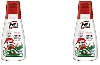 Pritt Bastelkleber, transparent trocknender Alleskleber für Zuhause, Schule oder Büro, weißer Bastelleim für Kinder, 1 Flasche à 100 g, 9H PAKC2 (Packung mit 2)