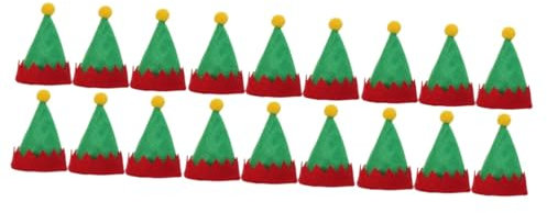 ABOOFAN Bulk Buy Elf Hat 18pcs Ornament Caps Lollipop Hat Bulk for Adults Wine Bottle Topper Tiny s Mini s Candy for Christmas Mini Christmas Lollipop Top Toppers (random Style)