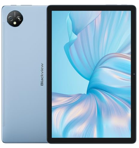 Blackview Tab 80 10.1'' HD+ Tablet Android 13, 16GB+128GB (Extensible a 1TB), Batería 7680mAh, Widevine L1, Dual SIM 4G LTE+WiFi, Cámara 13MP+8MP, Altavoz Estéreo Dual Box, GPS Bluetooth Azul
