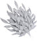 Yardenfun 10PCS Weihnachtsbaum Dekoration Picks Glitter Künstliche Blätter Elegante Silber Farbe