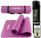 unycos - Gymnastikmatte - Yogamatte Rutschfest【183x60 cm】NBR 10 mm Dicke | Inkl. Tragegurt und E-Book mit Übunge, Sportmatte Ungiftig für Fitness, Pilates & Gym, Home Sport (Dunkelrosa)
