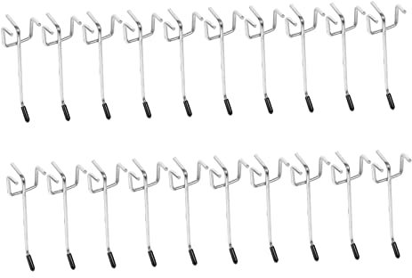 Angoily 20juegos Ganchos Para Tableros Perforados De Hierro Kit De Unidades Con Tapas Duraderos