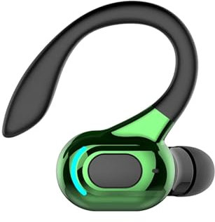 Bluetooth Headset mit Mikrofon Handy Telefon Wireless Freisprech In Ear Einzeln Kopfhörer Bluetooth Kabellos Earbud mit Ohrbürgel Schnurlos Ohrhörer Freisprecheinrichtung Ohr für Business Büro Fahren