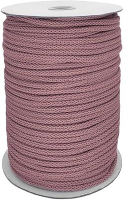 Polyester-Schnur 100m Kordel Seil Bekleidungskordel Makrameeschnur weiche Häkelbindung Ø ca. 6mm, Farbe:221 - mauve