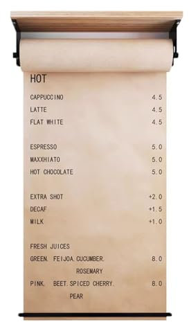 YLFYS Wand Montierter Kraftpapierspender, Notizblockhalter Zum Aufhängen Halterung Für Kraftpapierschneider Fleischerpapier Rollenspender, Mit 50M Länge, Für Büro, Café Oder Zuhause(Size:40cm)