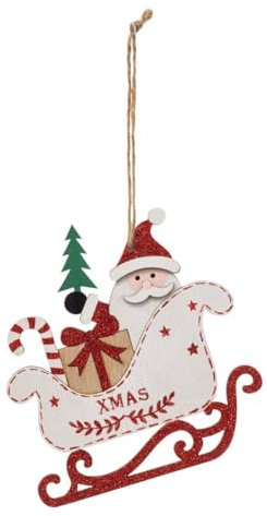 FEERIC LIGHTS & CHRISTMAS - Sdn Holz Schlitten Xmas rg 14cm